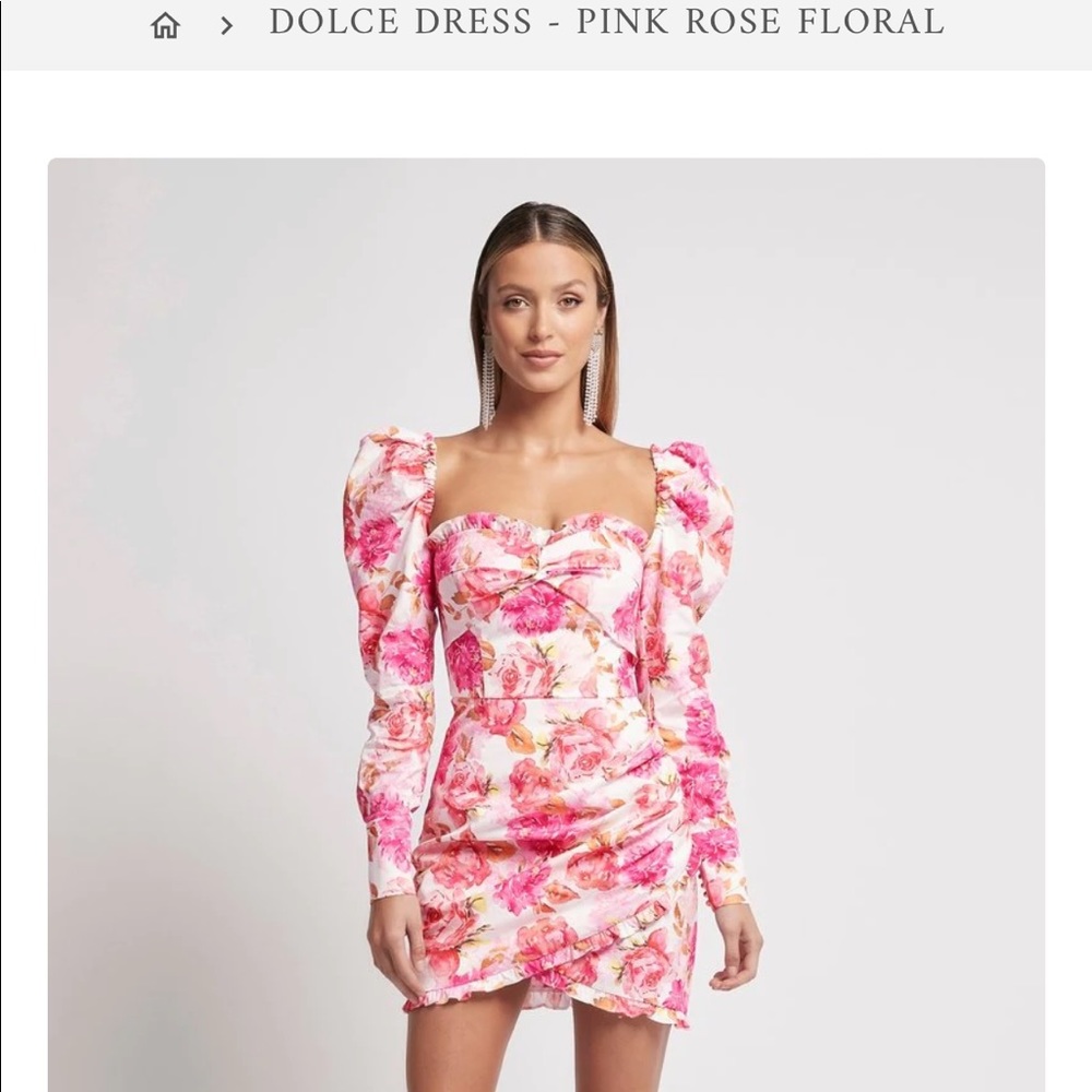 Sofia the Label Dolce Dress - pink rose floral